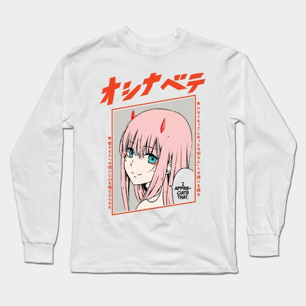 zero two Long Sleeve T-Shirt by Vhitostore